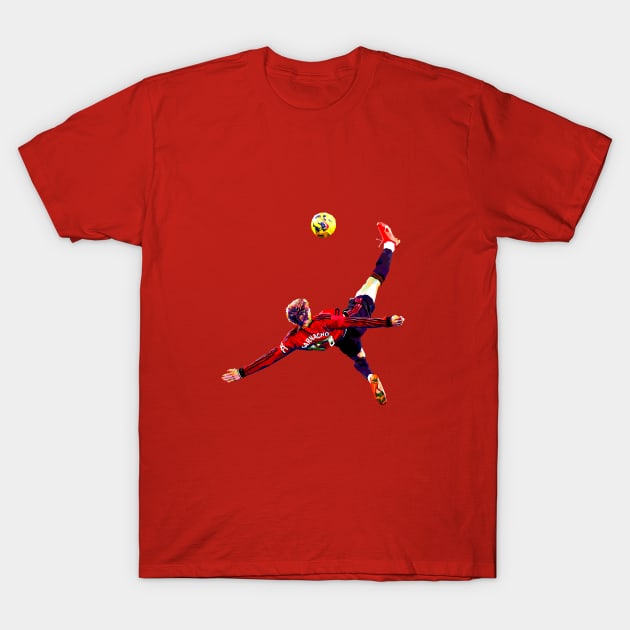 Garnacho Bicycle Kick WPAP T-Shirt by awangwidyatama